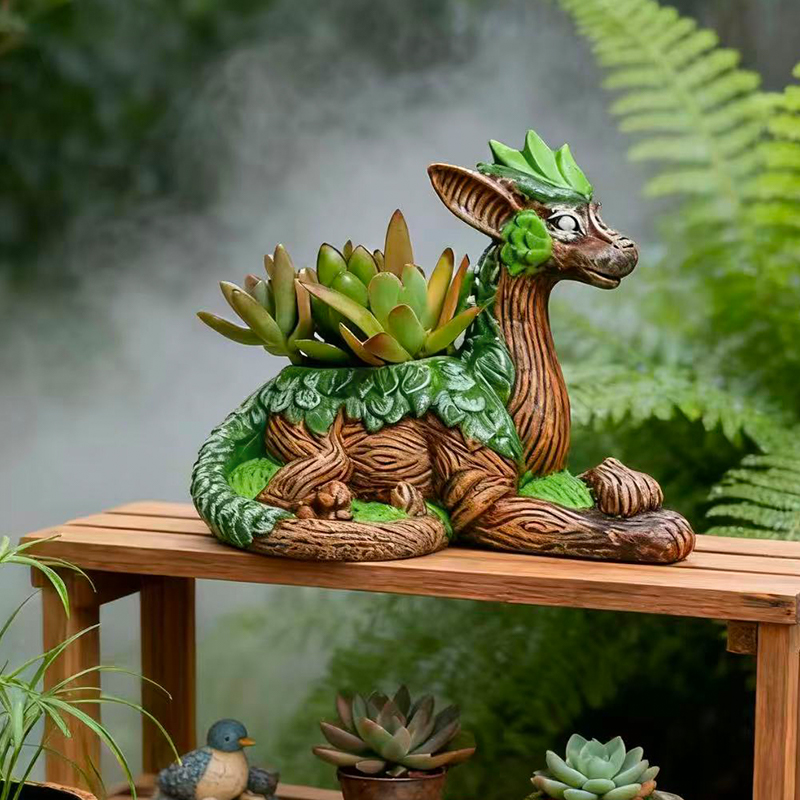 Aloe Vera Pot - Vaso Criativo em Forma de Dragão
