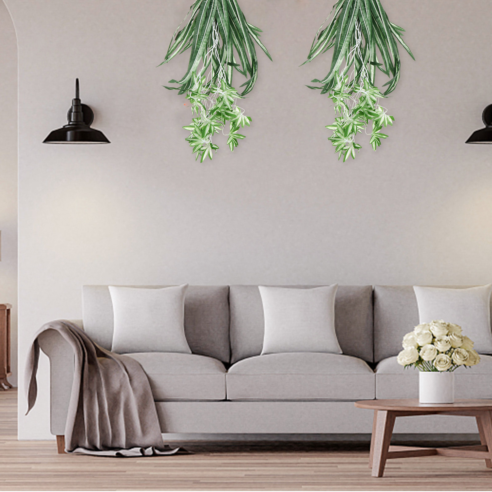 Spider Plant Hanging - 1 unidade de planta artificial de