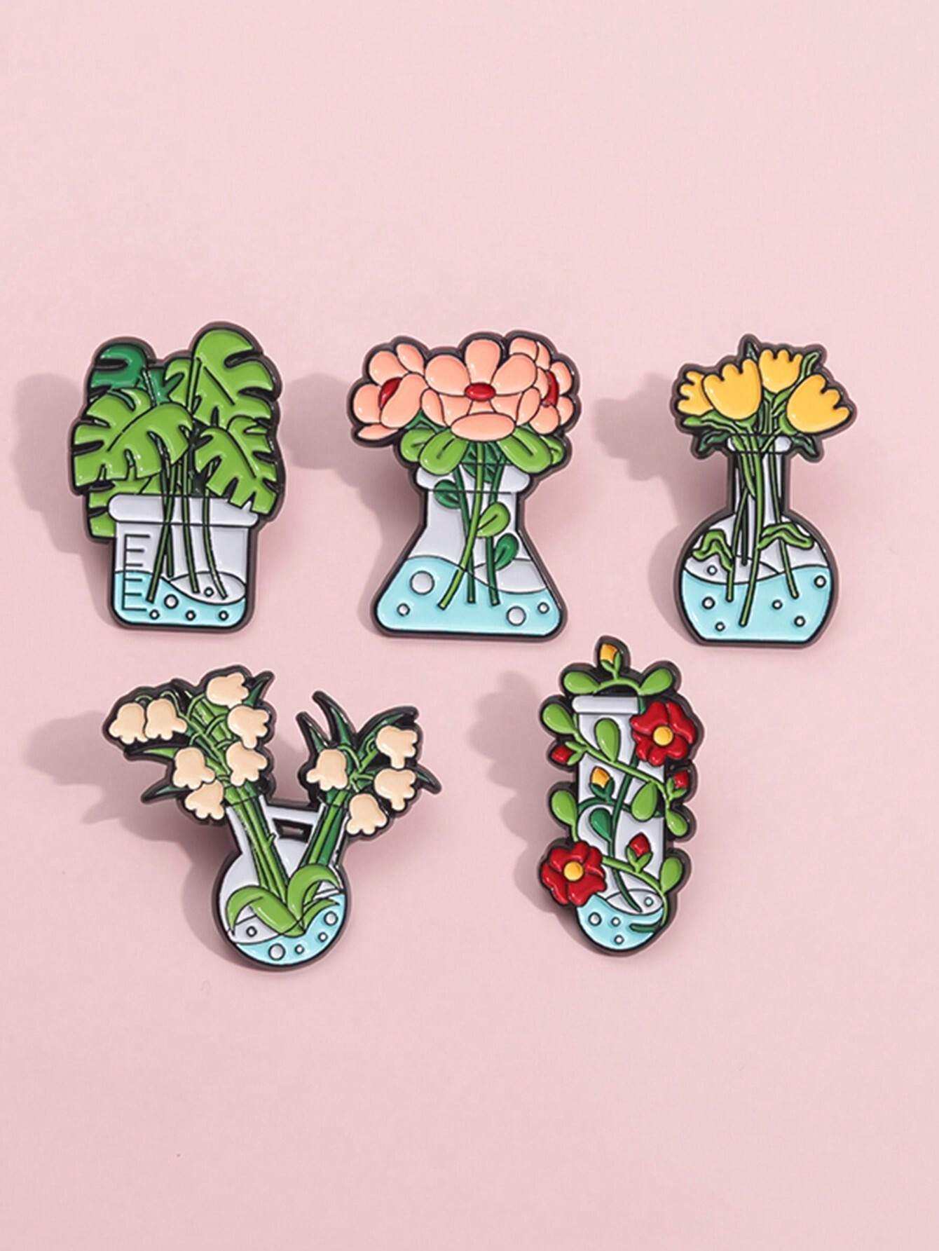 QIHOO 5 peças Broche de Planta - Aloe Vera Pot avaliação e preço